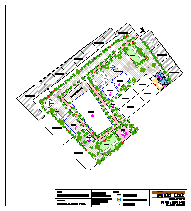 Presentation Layout plan design drawing of Temple design drawing