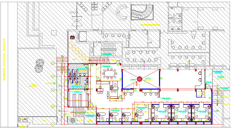 Primax office building architecture layout plan details dwg file