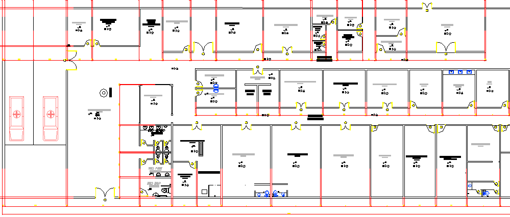 Private Maternity Hospital Architecture Layout dwg file