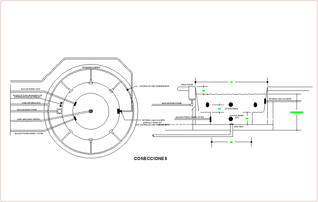 Process plant of industrial area dwg file