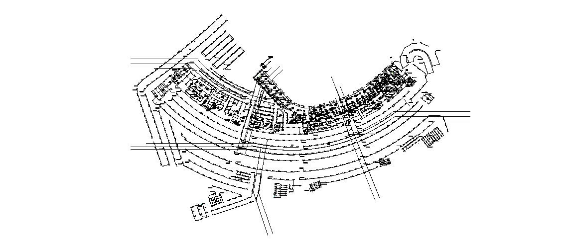Processing plant with administration floor plan layout details dwg file