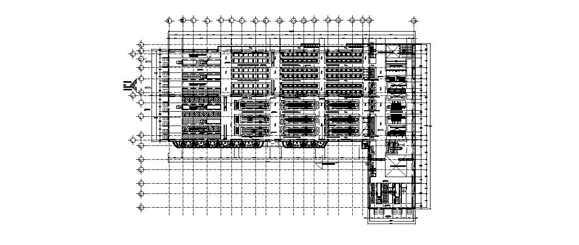 Production plant zone floor plan cad drawing details dwg file