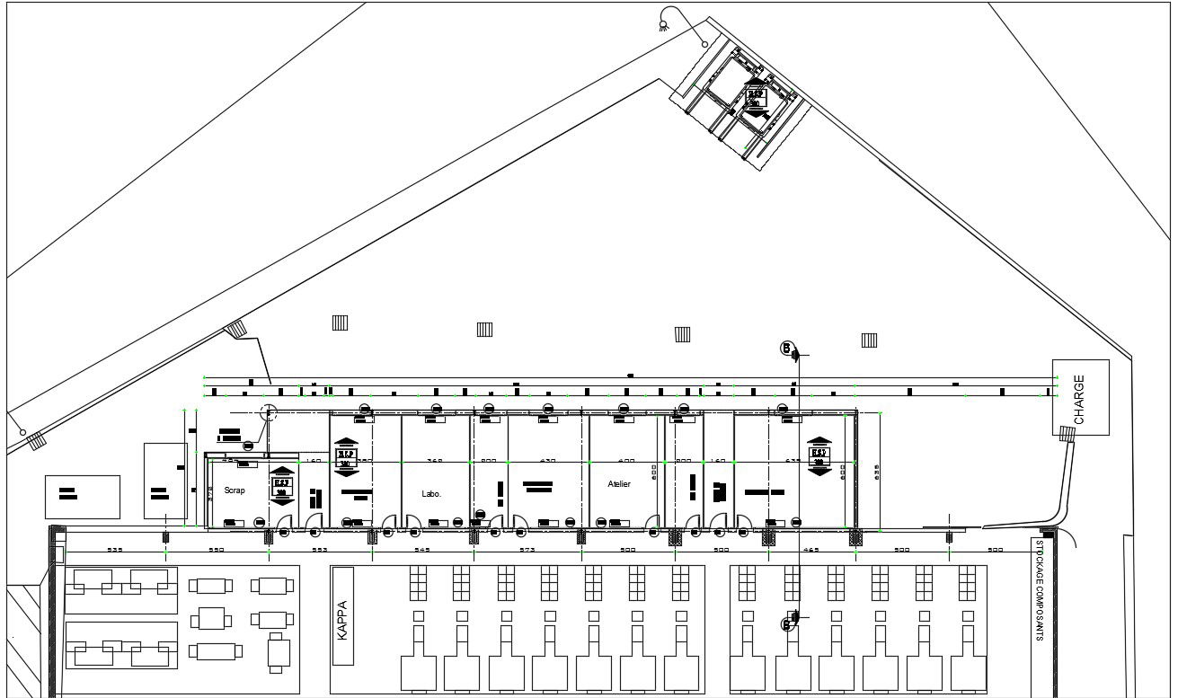 Production Floor Layout Plan Drawing Free Download DWG File