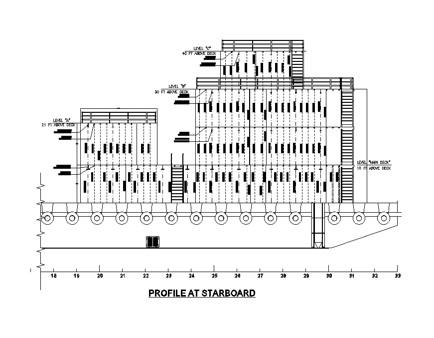 Profile at starboard detail drawing defined in this AutoCAD drawing file. Download the AutoCAD drawing file.