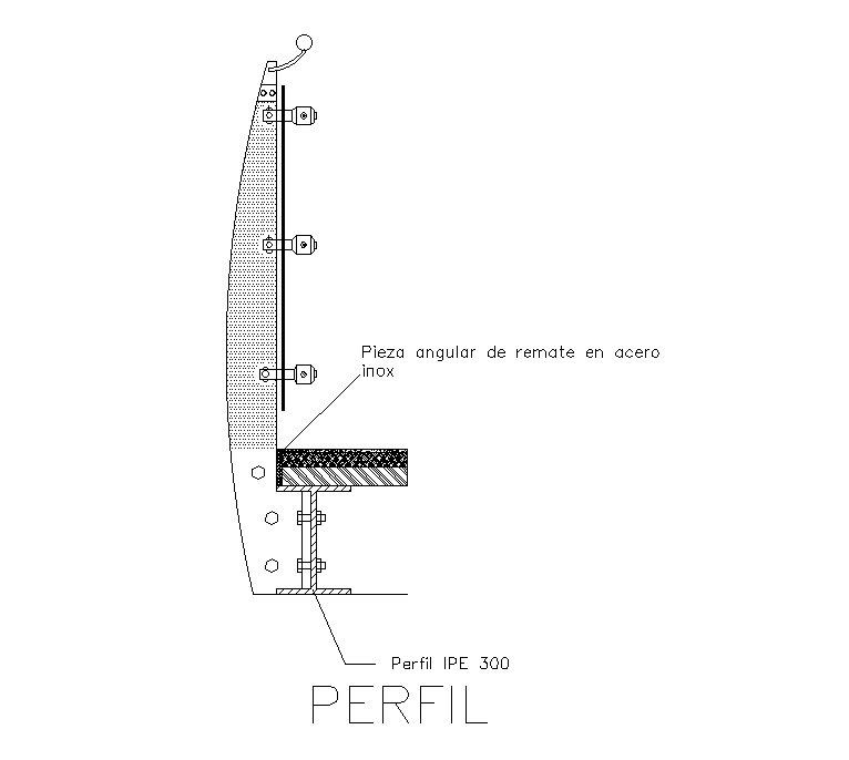 Profile section detail drawing defined in this AutoCAD file. Download this 2d AutoCAD drawing file.