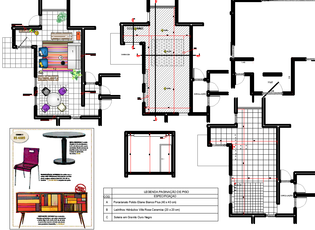 Project Of Interior Design with detailing dwg file