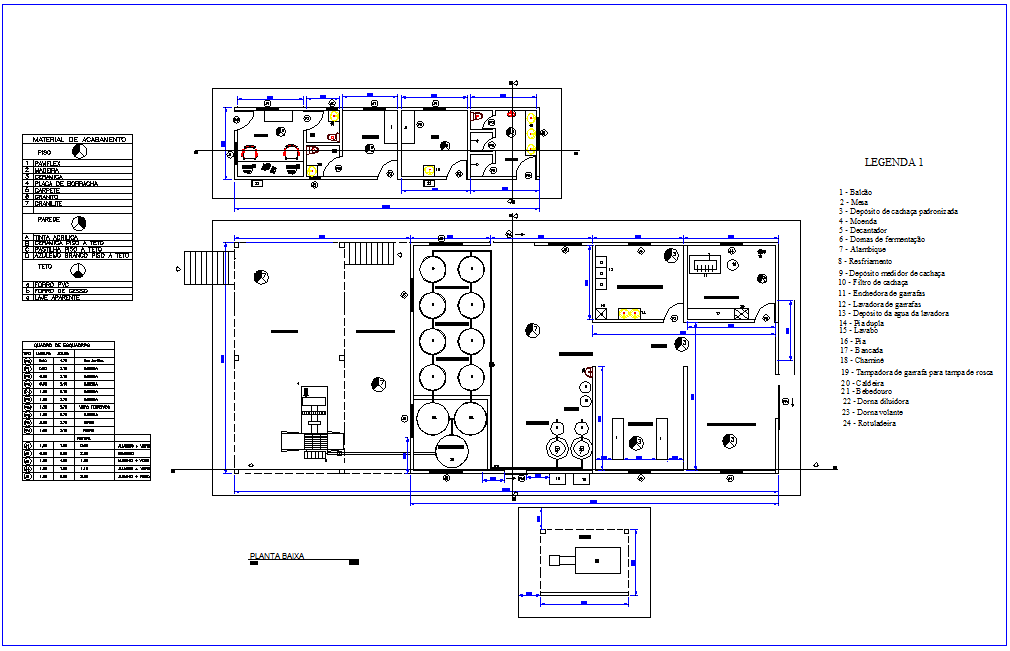 Project of industrial area with architectural view dwg file