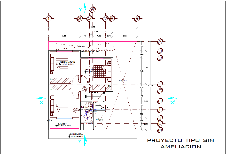 Project with extrusion with construction detail dwg file