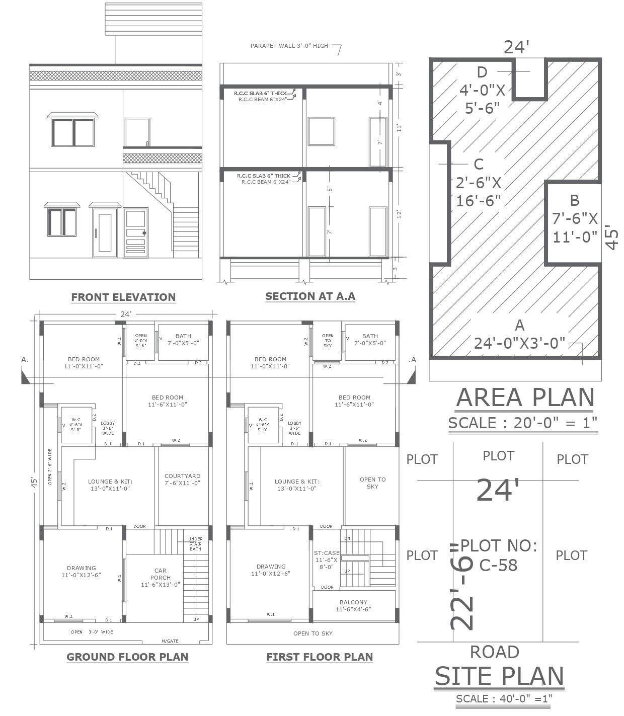 Interior Architecture Student Project DWG floor Plans and Layouts