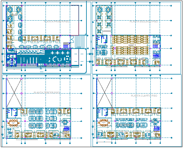 Proposal for remodeling university floor plan details dwg file