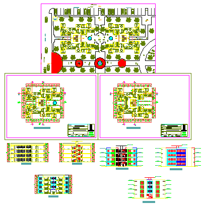 Proposed Layout design of Multi family design drawing
