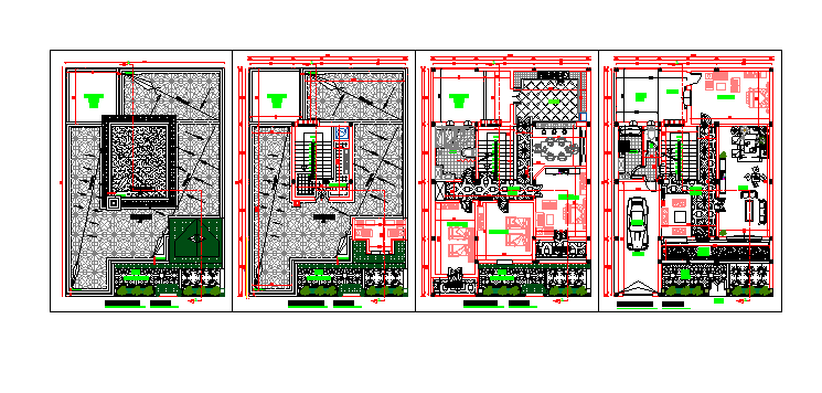 Proposed layout design drawing of villa design