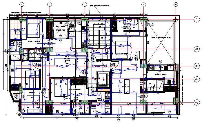 Proposed layout of apartment design drawing 