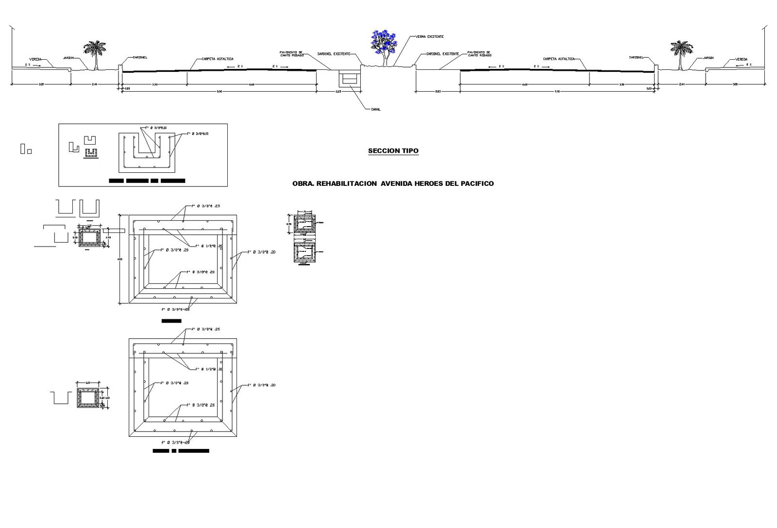 Proposed road plan detail dwg file.