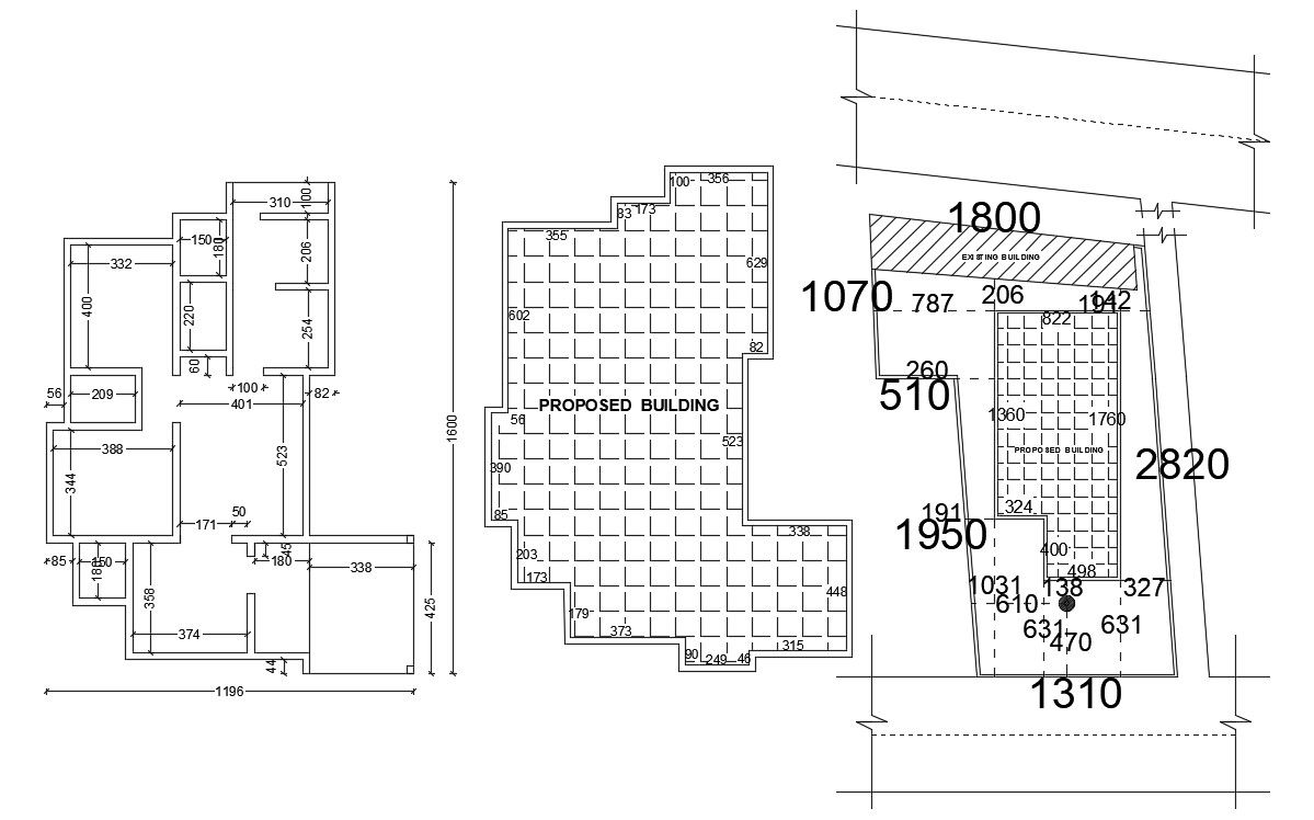 Proposed building of 9x16m house plan is given in this Autocad drawing file. Download now.