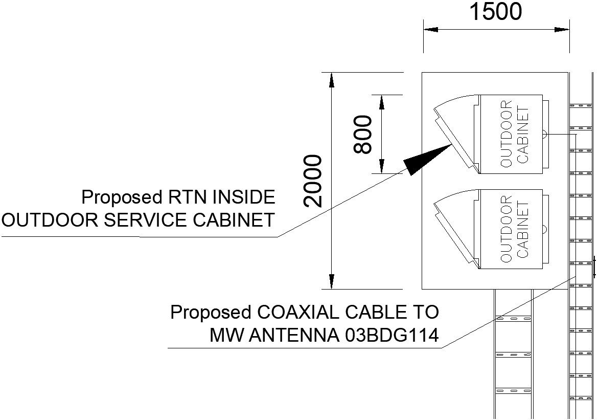Proposed floor plan layout for dismantle equipment.