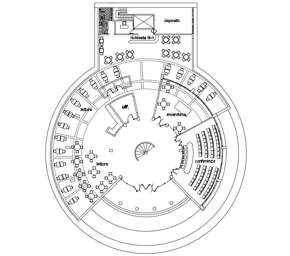 Public Library Plan DWG File