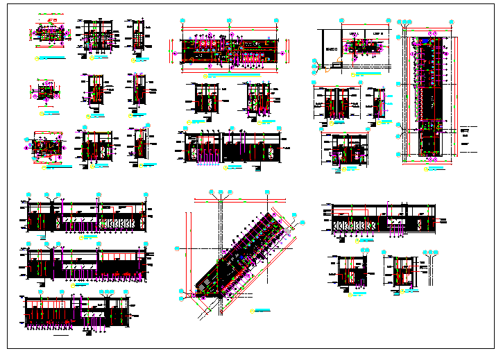Public Toilet Design and Elevation Plan dwg file