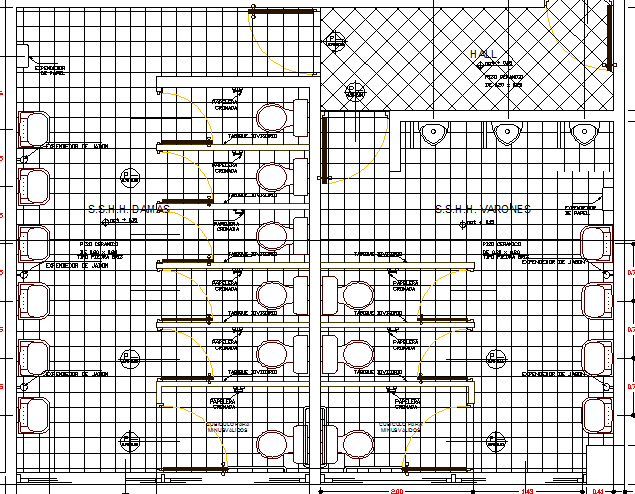 Public Toilet Design and Elevation Plan dwg file, public bathroom elevation