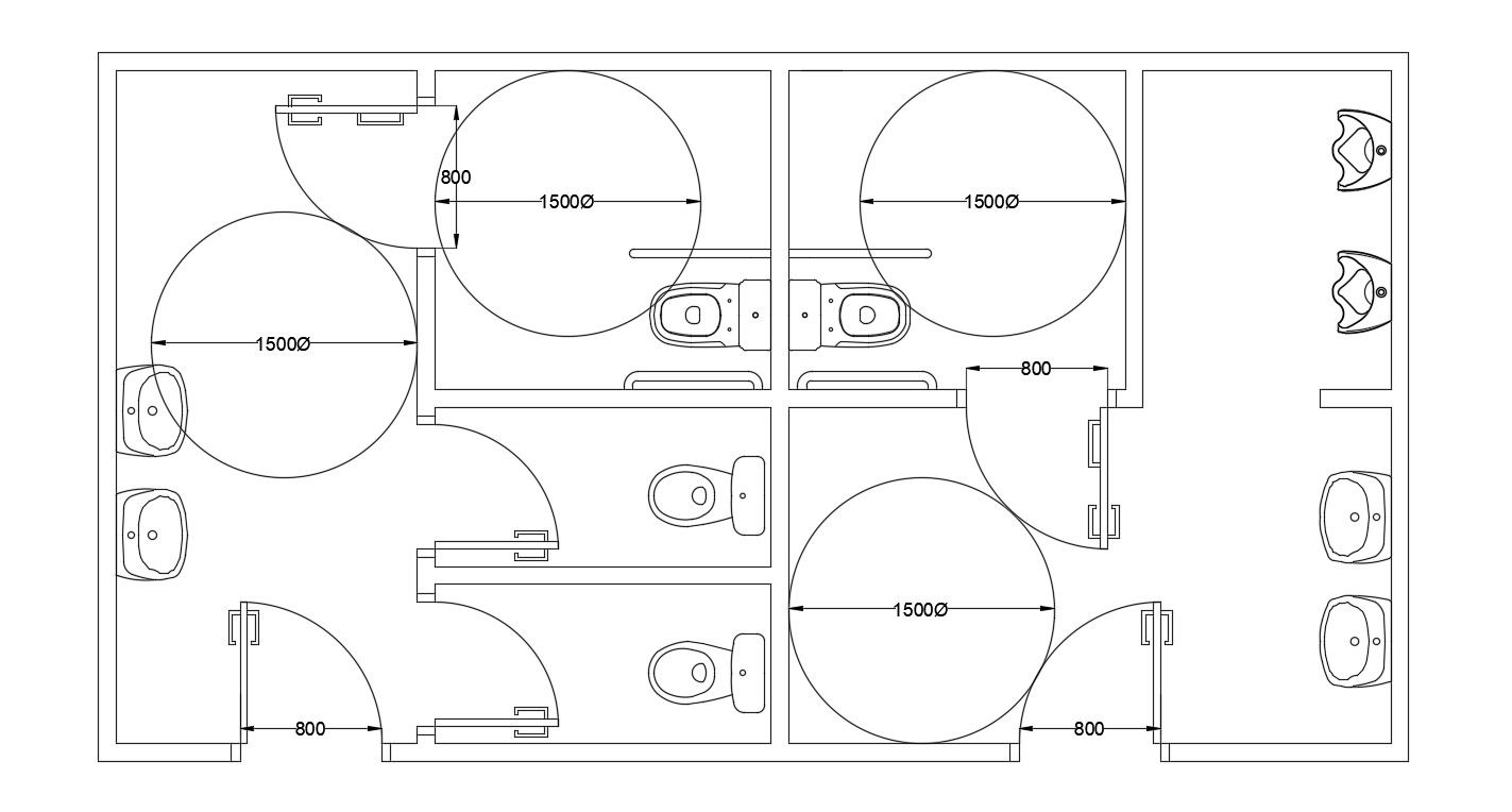 Public Toilet Layout Plan