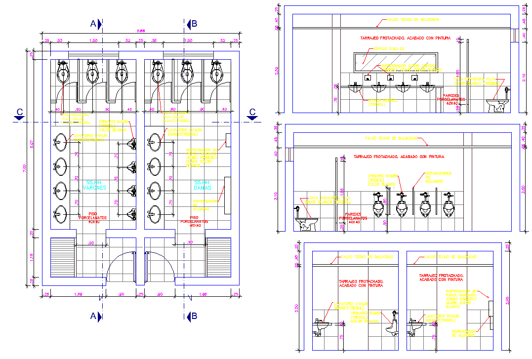 Public Toilet Layout DWG File for Efficient Project Planning