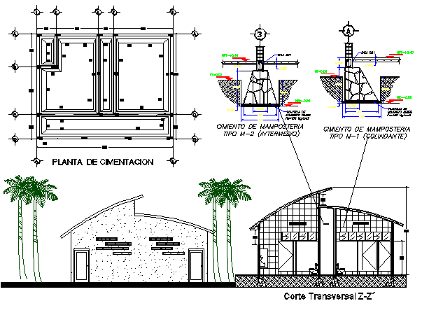 Public toilet architecture project details dwg file