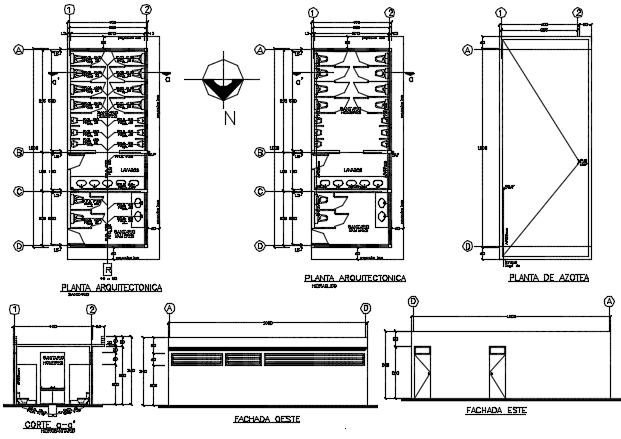 Public toilet plan detail dwg file