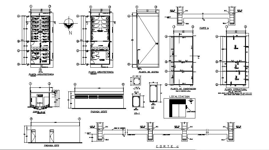 Public toilets section, plan and sanitary installation details dwg file