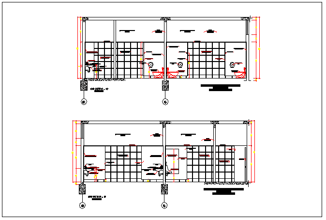 Public wash room elevation detail dwg file