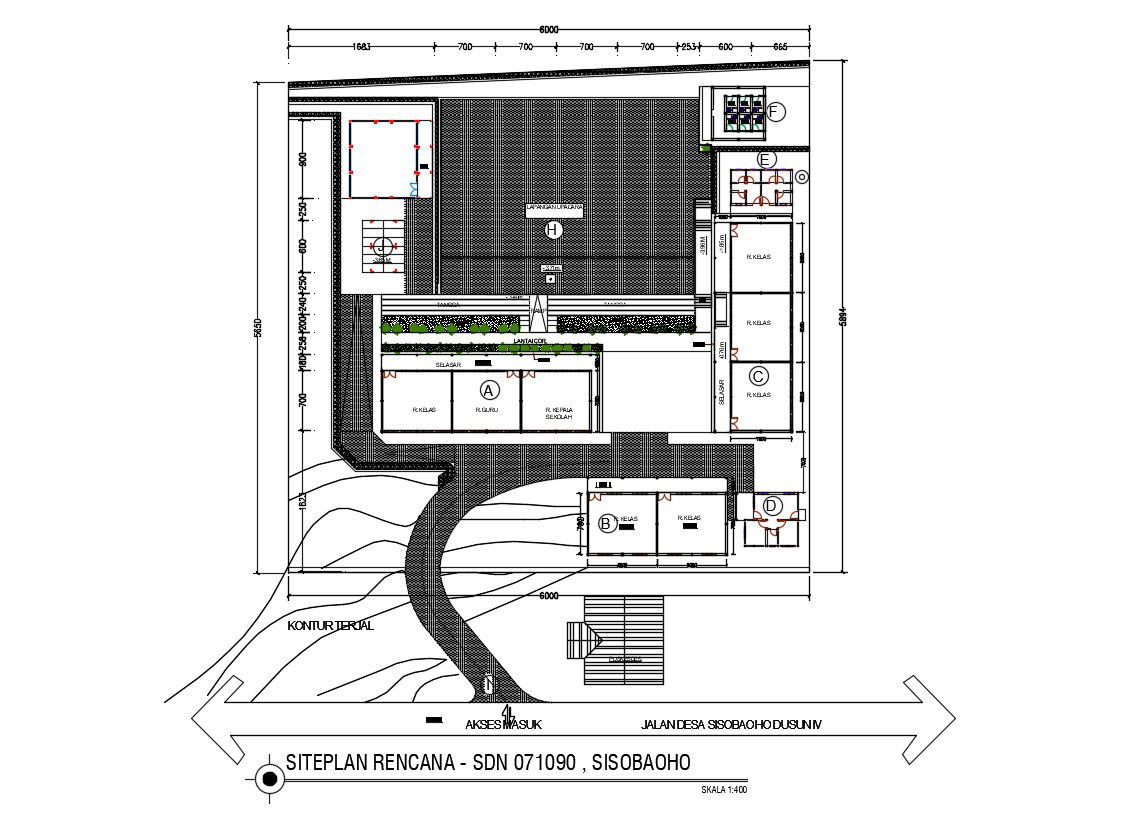 Public Building Design With Dimension AutoCAD Drawing