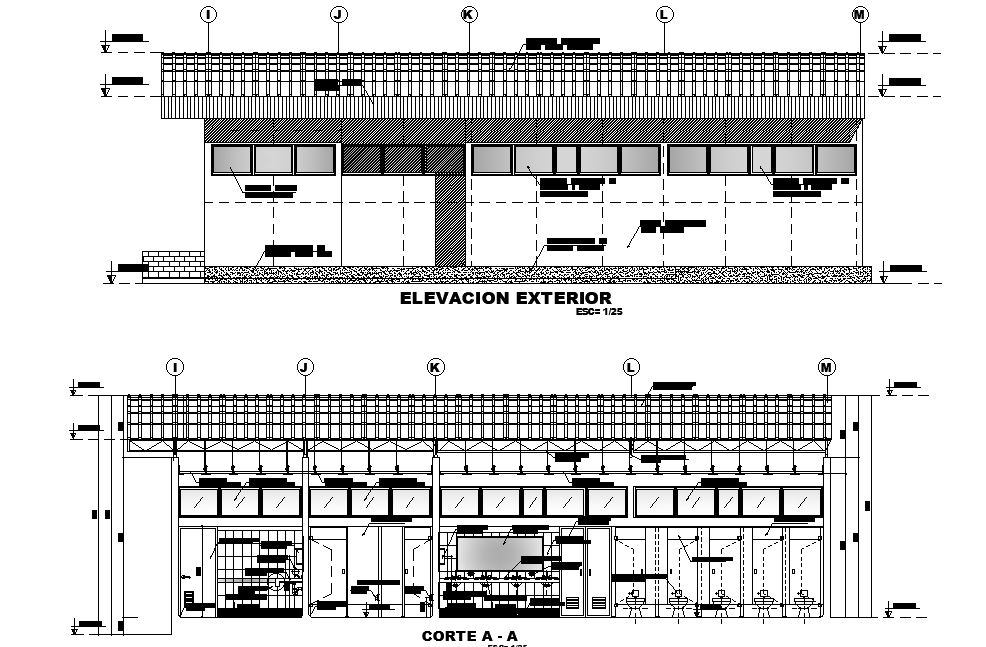 Public Toilet Section CAD Drawing DWG File