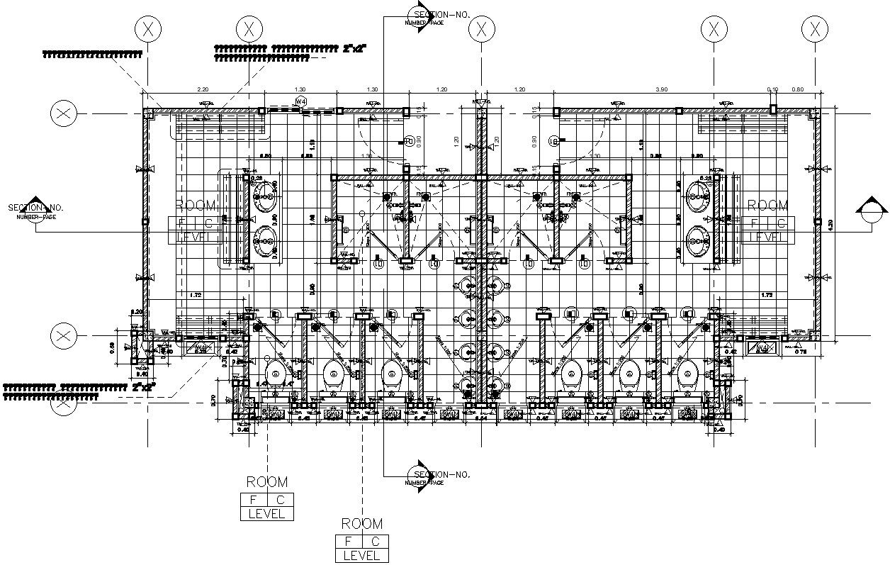 Public toilet design with detail AutoCAD drawing, dwg file, CAD file