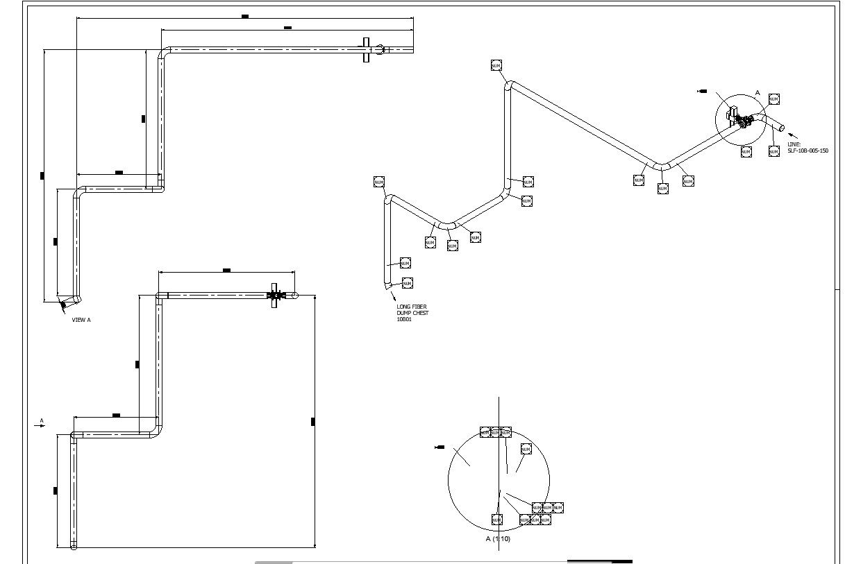 Pump Cleaners Recirculation Line Detail AutoCAD Dwg File