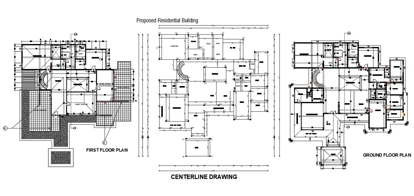 Purposed Residential Building DWG File