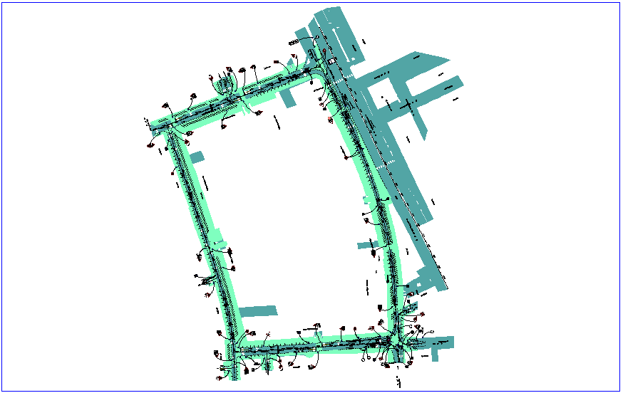R 009 to 012 road design with traffic signal view dwg file