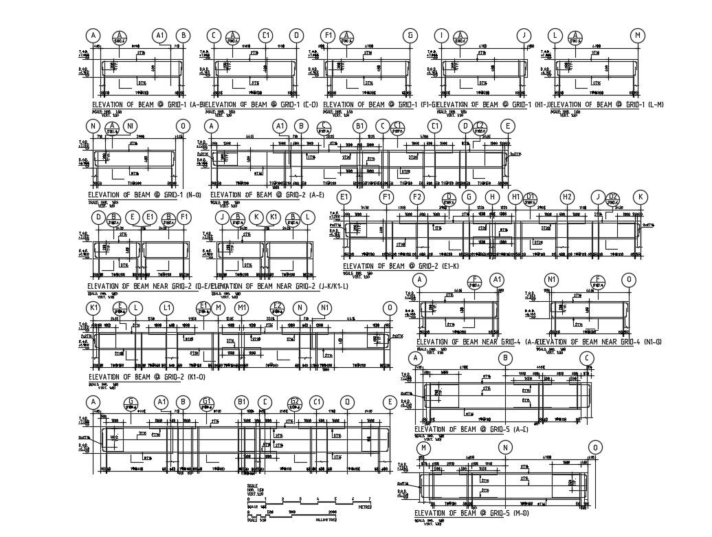 RCC Column Beam Structure Design DWG File