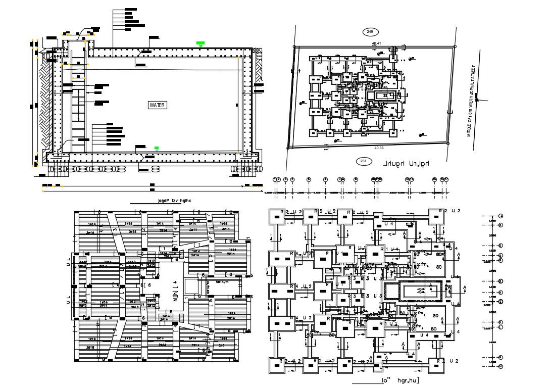 RCC Construction Drawing Of Foundation And Column Design