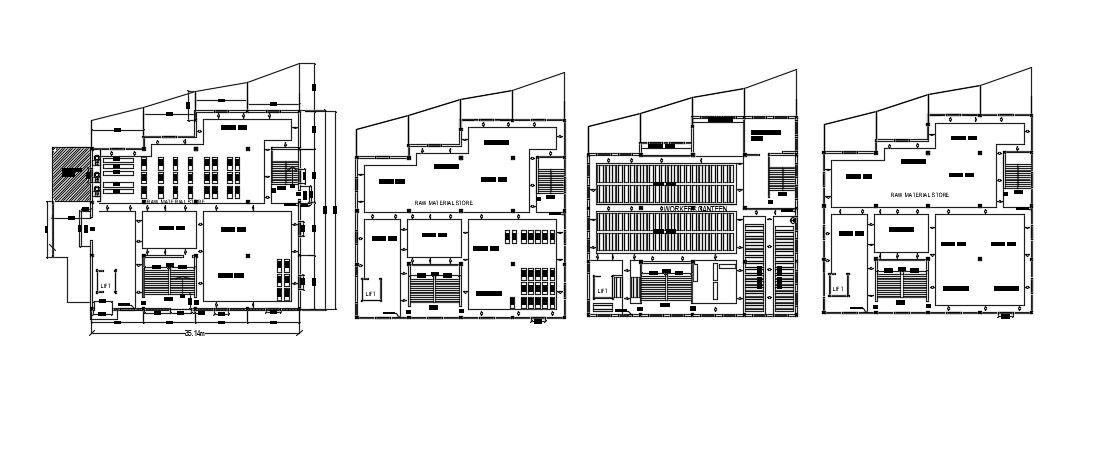 RCC Factory Building Plan DWG File