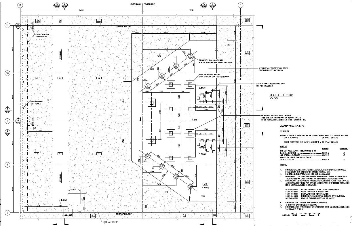 RCC Foundation Layout Plan Design PDF File Download