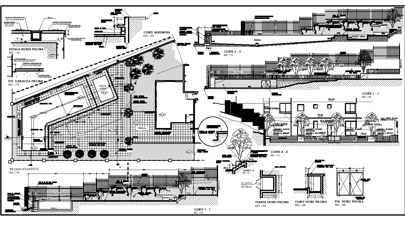 RCC Path way with Garden detail dwg file