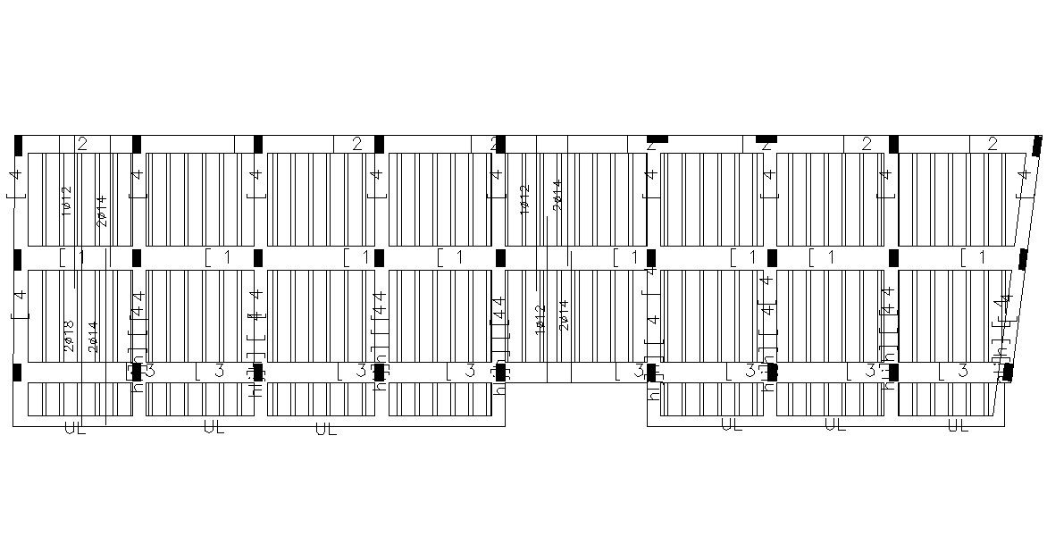 RCC Slab Curtailment Bars Drawing DWG File