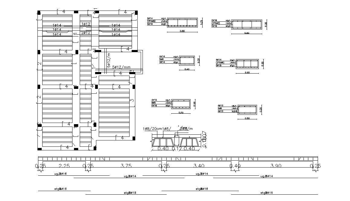 RCC Slab Curtailment Design 2d Drawing Download