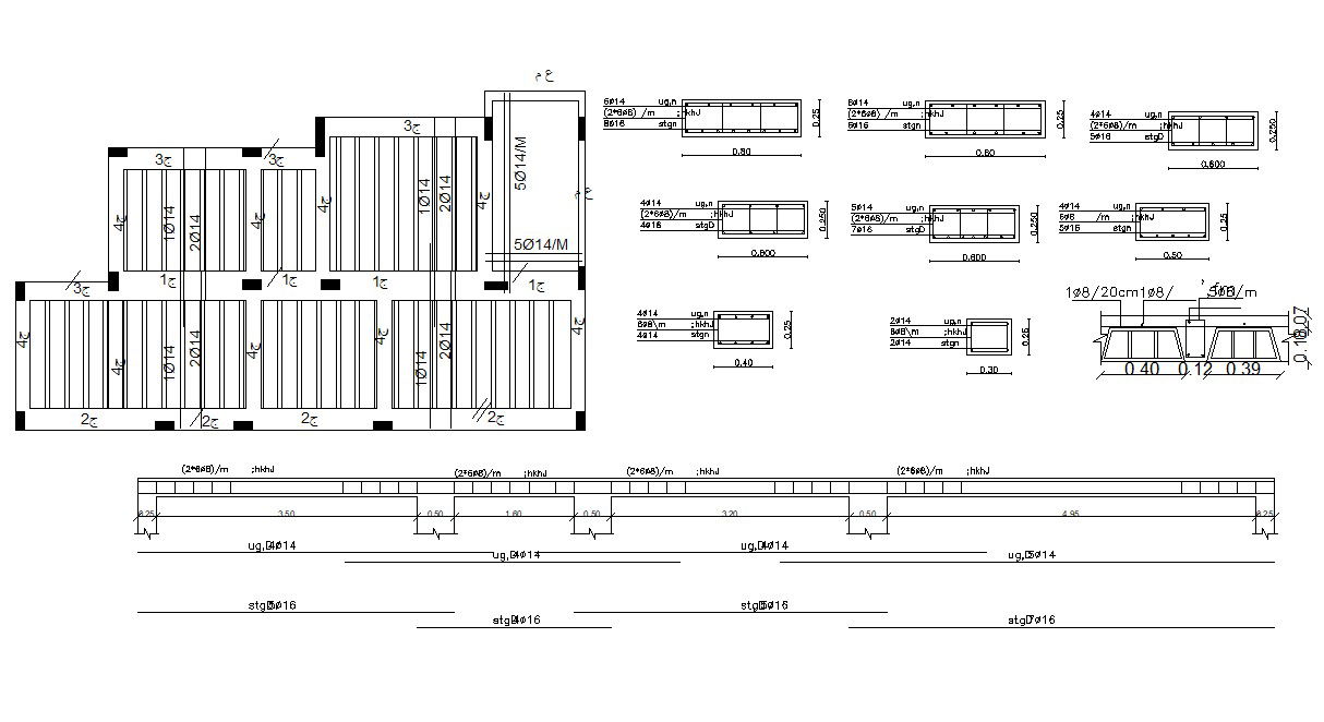 RCC Slab and Column Beam Structure Design CAD File