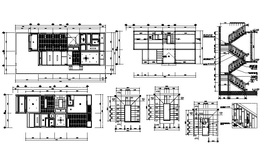 RCC Staircase Construction CAD Drawing