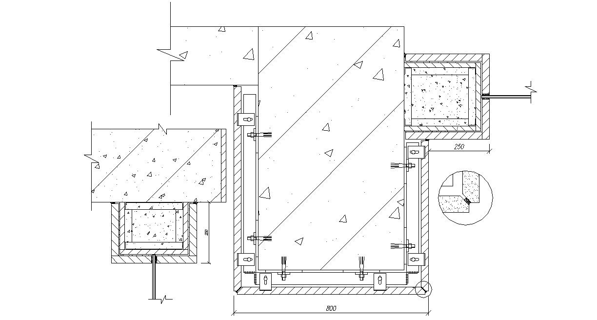 RCC Structure Section CAD Drawing Download