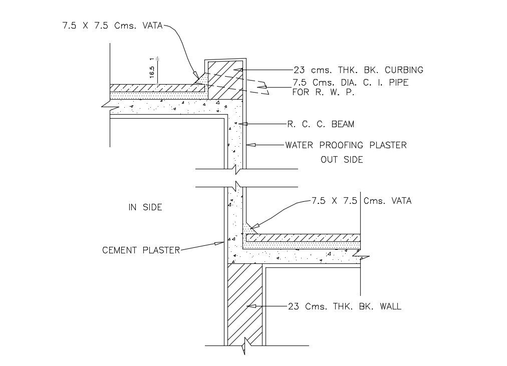 RCC structure Design CAD construction detail Drawing