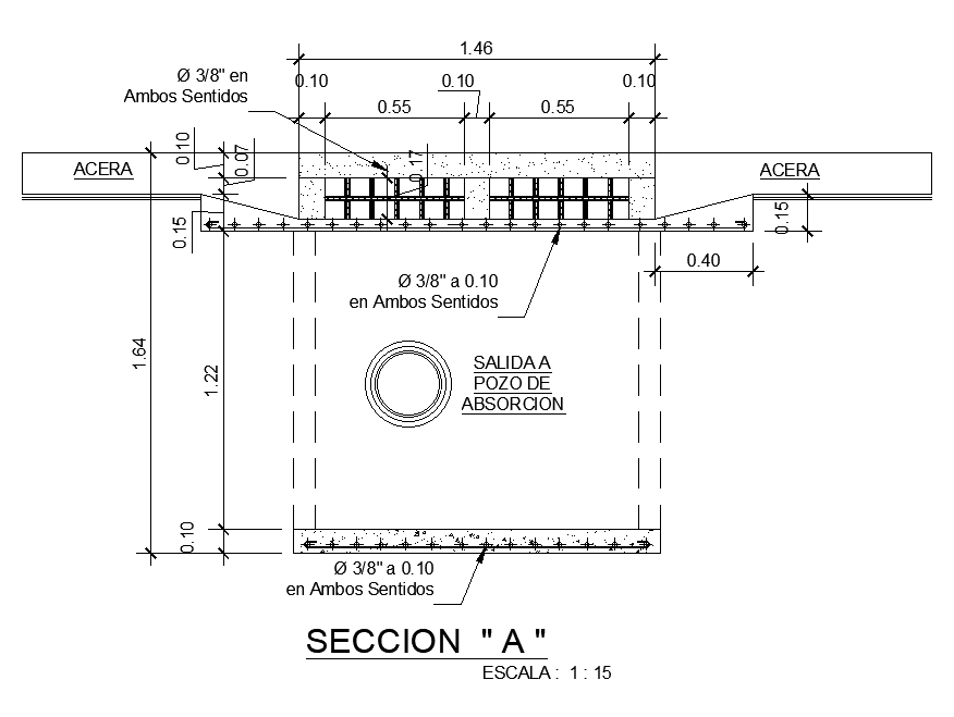 RCC Chamber Box Section AutoCAD Drawing Download DWG File
