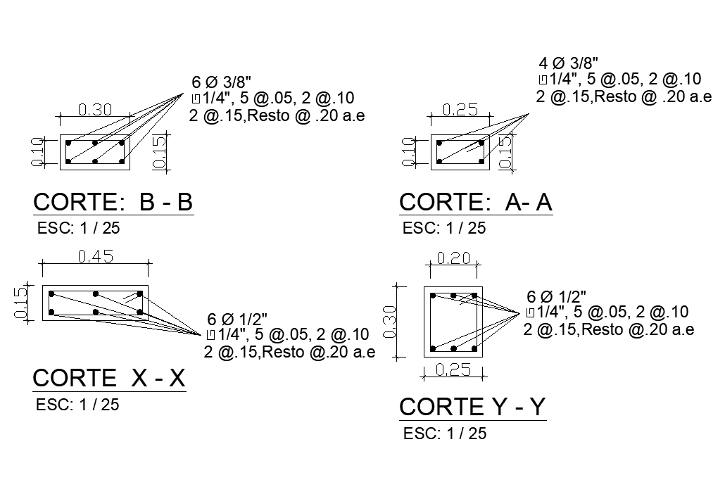 RCC Column Blocks Drawing Free Download DWG File