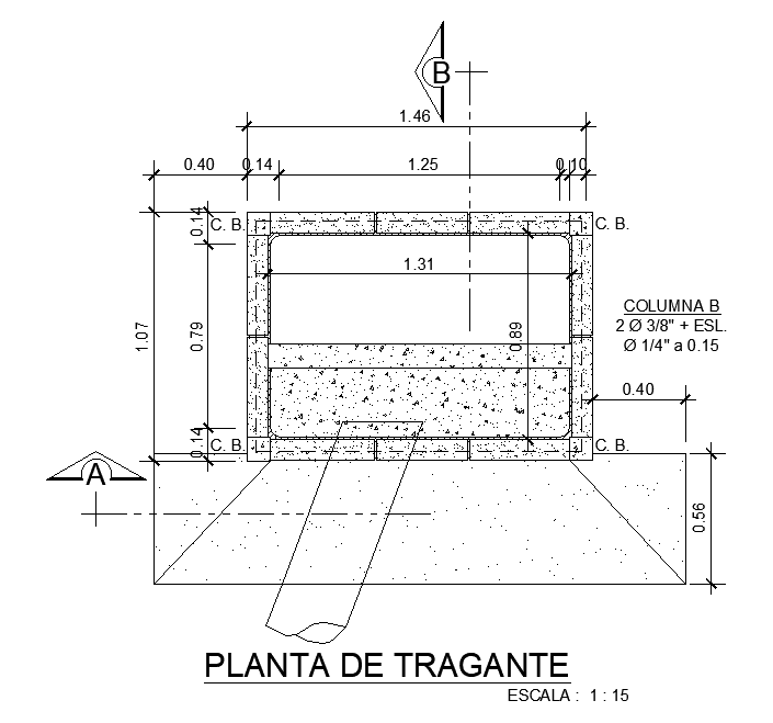 RCC Drainage Tank AutoCAD DWG File Free Download for Designers