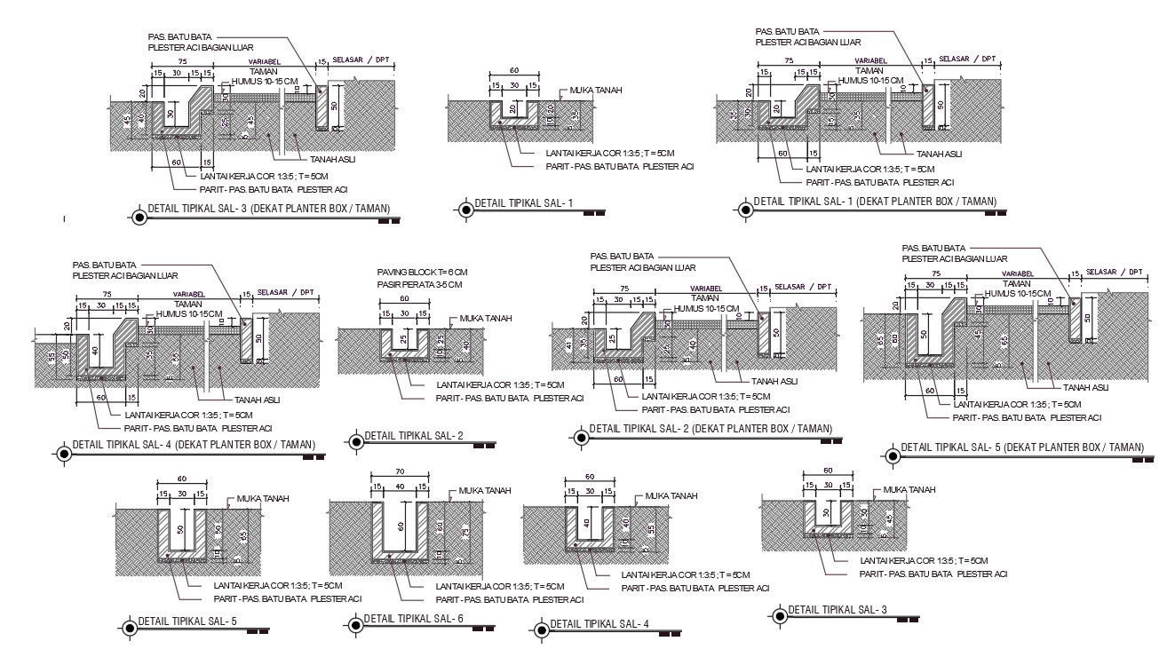 RCC Planter Box Design CAD Blocks